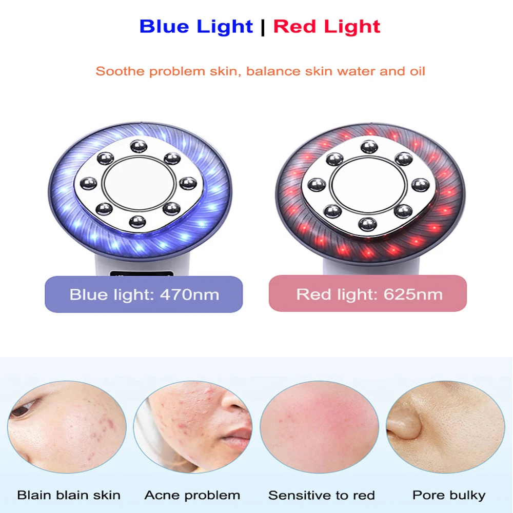 7 in 1 RF Ultrasonic Anti Cellulite Machine Weight Loss Body Burner Fat Massager Galvanic Infrared EMS Therapy Beauty Machine
