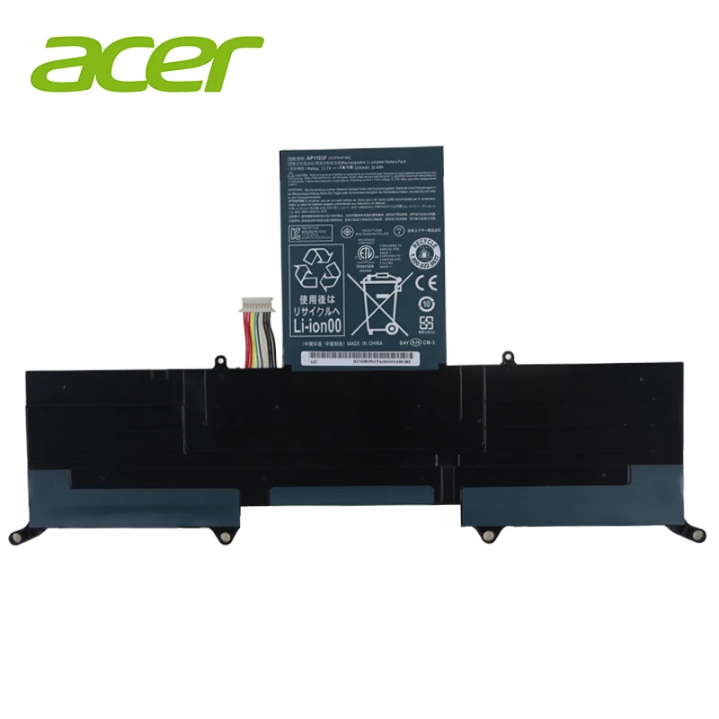 Original Acer Laptop's battery AP11D3F for Acer Aspire S3 S3-951 S3-391 MS2346 AP11D3F AP11D4F 3ICP5/65/88 3ICP5/67/90 11.1V