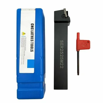 

SER2525M22 Black Lathe Turning Tool Insert Holder Threading+L-Wrench Replacement