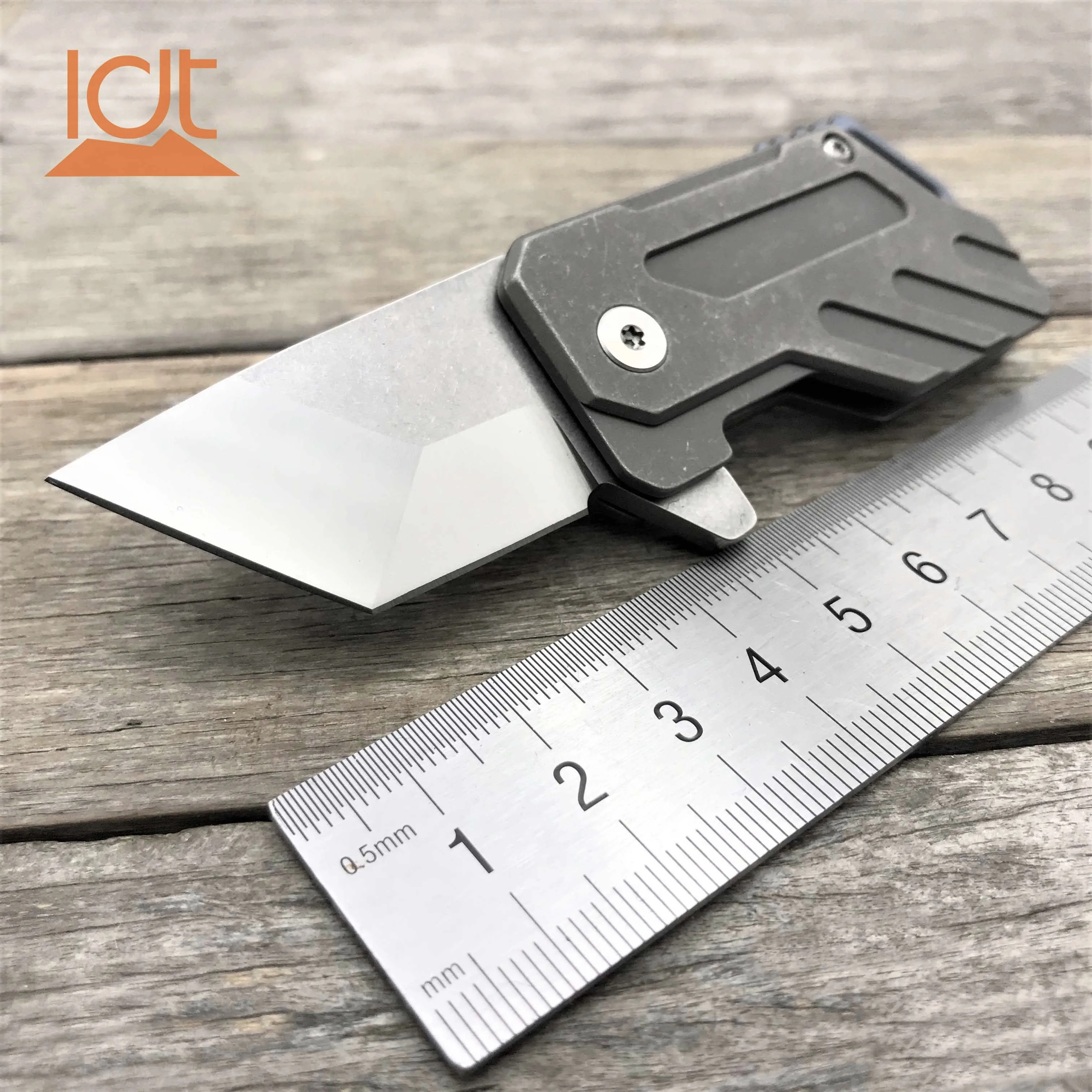 LDT Big Bean bearing Camping Knife S35VN Blade Titanium Handle Outdoor