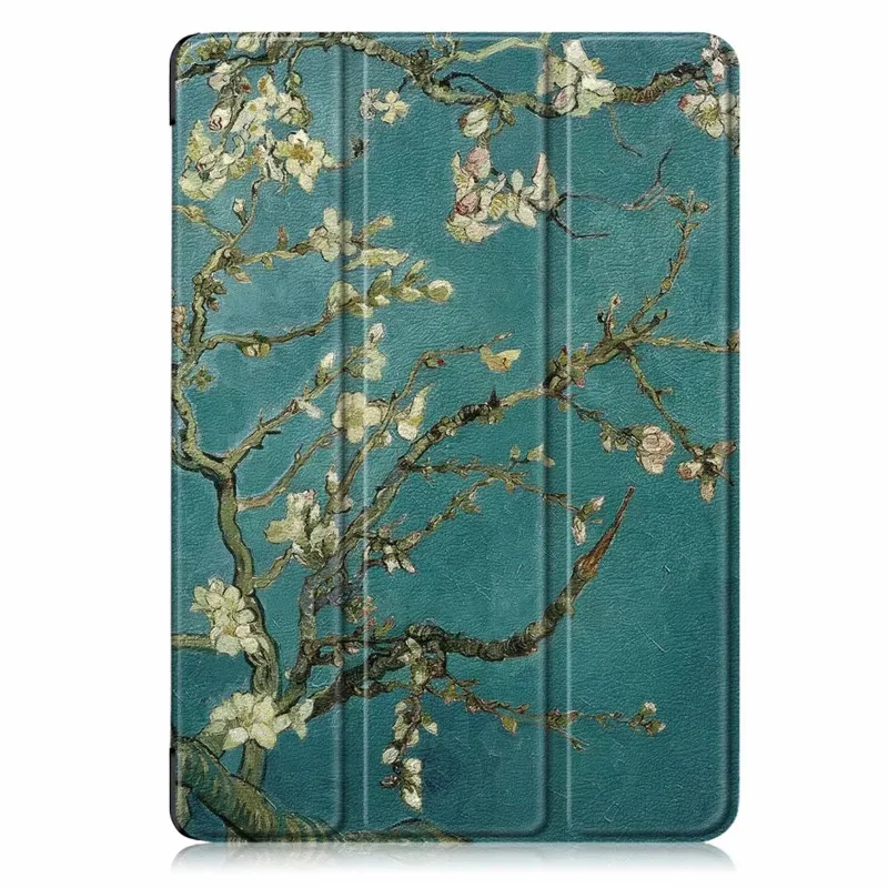 Apricot flower Чехол для iPad 10,2, чехол с держателем для карандашей, передняя часть из искусственной кожи+ мягкое защитное покрытие из ТПУ для iPad 7th Generation - Цвет: Apricot flower
