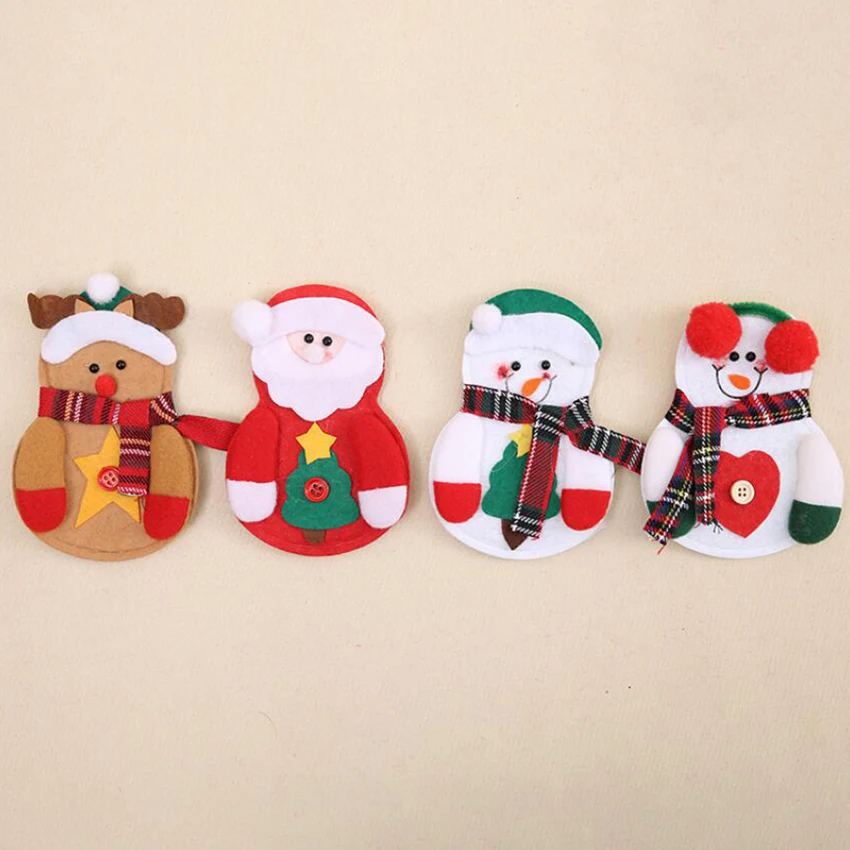 Новогодний Рождественский нож вилка столовые приборы комплект юбка брюки Navidad Natal обеденный стол рождественские украшения для дома Рождество