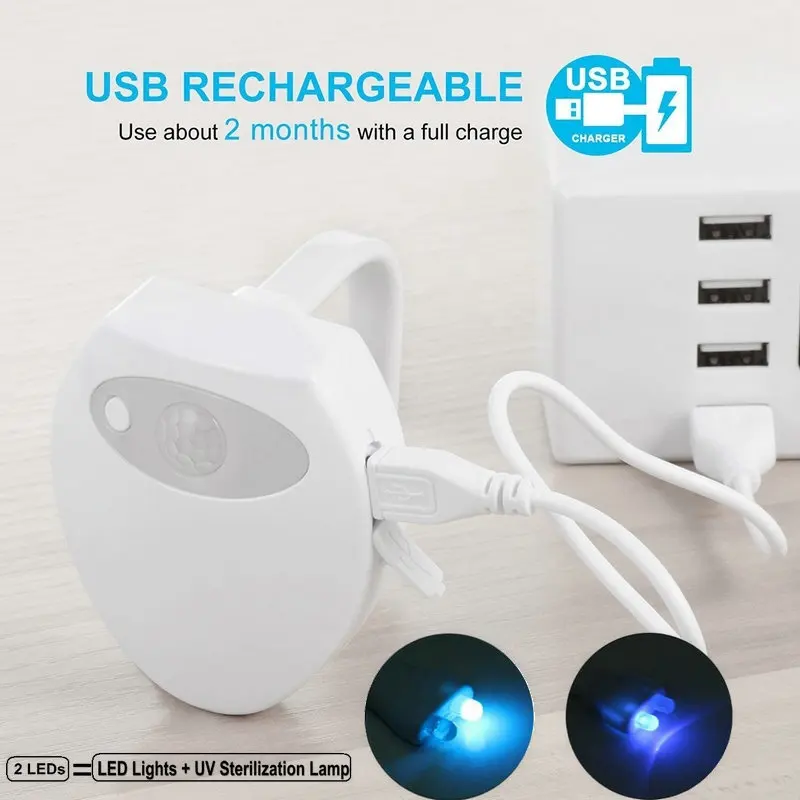 Уф стерилизация для дома ночник USB перезаряжаемый светодиодный фонарь унитаза на