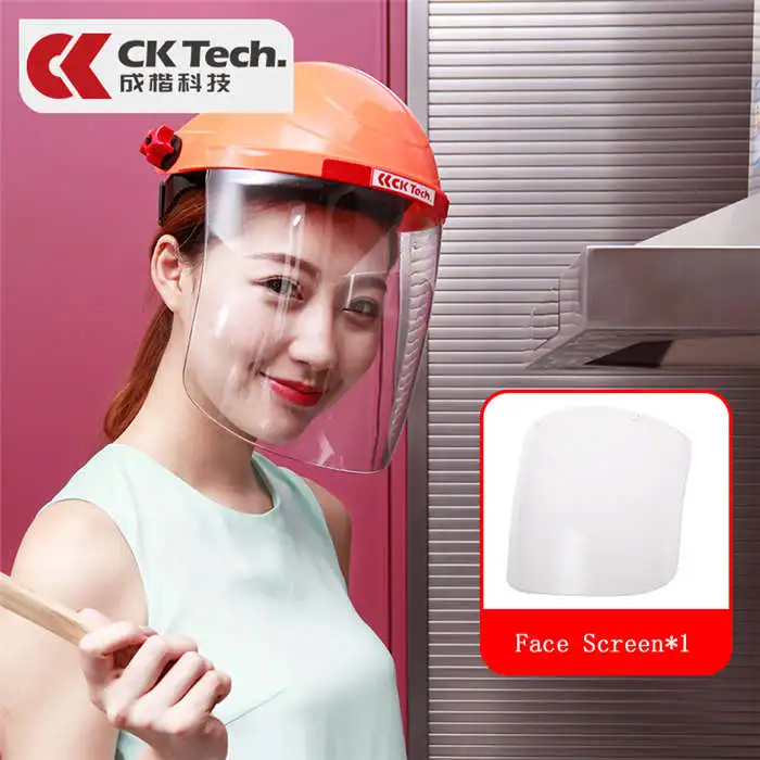 CK Tech. Кухонные кулинарные маски для женщин, покрытие для барбекю, защита лица от брызг масла, защита от смазки, защитная женская маска для шеф-повара - Цвет: CKL-3117OR-P