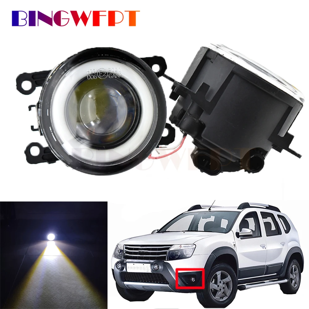 Car H11 Led Fog Light Kit Angel Eye Daytime Running Light For Dacia