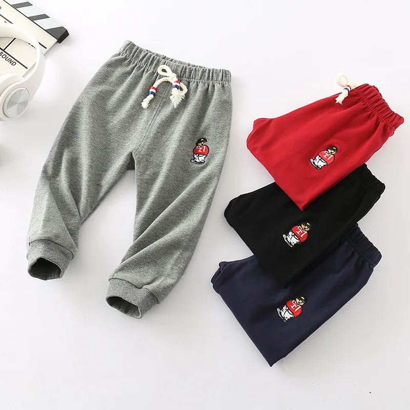 

2019 Spring Crawler Small CHILDREN'S 1-5-Year-Old Beauty Velvet Dual Crotch Athletic Pants K7970