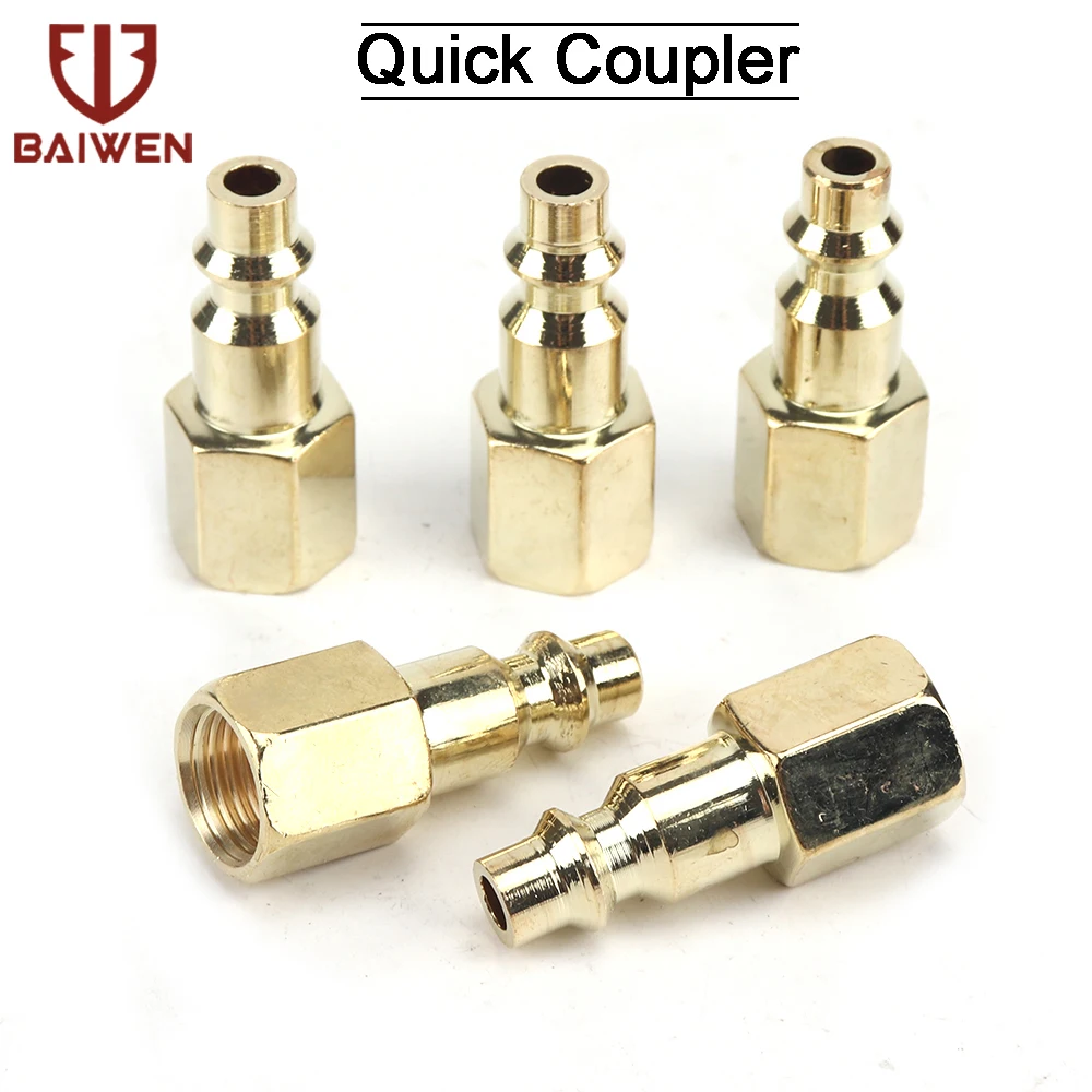 1/4 "NPT Luftleitung Schlauch Kompressor Anschlüsse Messing Weibliche Schnellverschluss Armaturen Für Luft Kompressor Pneumatische Teile 2/5/10 stücke – Detail 1