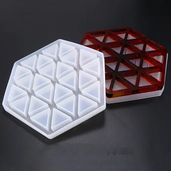 

Geometric Coaster Silicone Mold Hexagon Coaster Geometric Mold Make Your Own Coaster Epoxy Resin Art Supplies Jewelry Supplies
