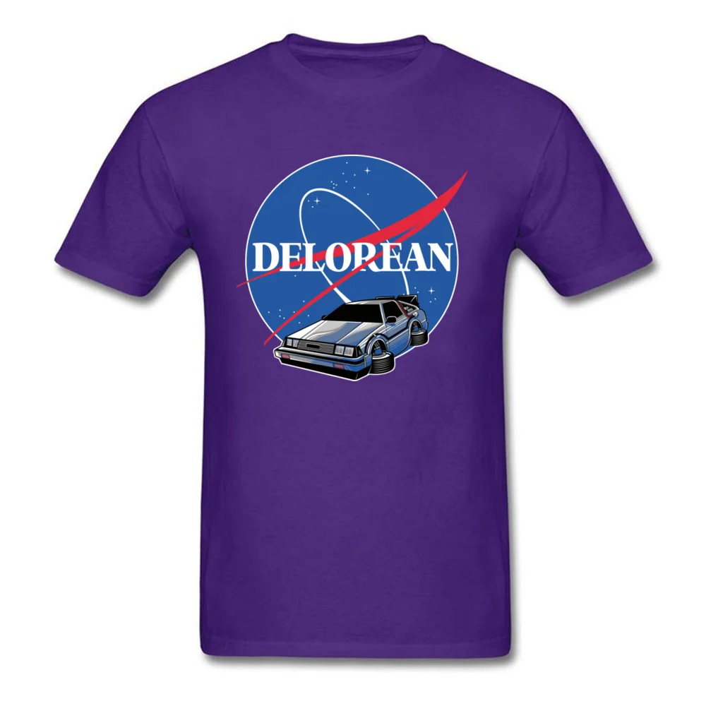 DELOREAN_SPACE_10602 T Shirts 2018 Fashion Short Sleeve comfortable Pure Cotton O Neck Men Tops Shirts Top T-shirts NEW YEAR DAY DELOREAN_SPACE_10602 purple