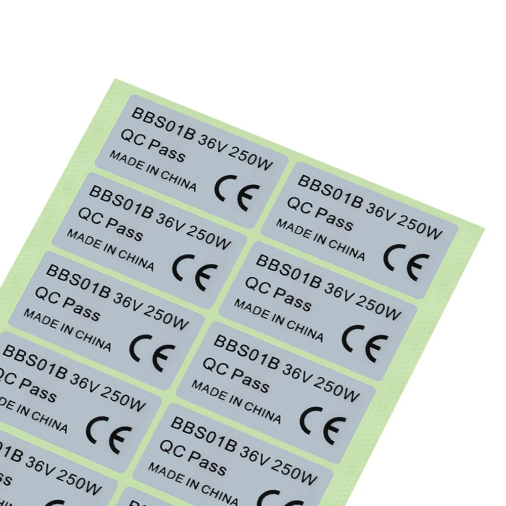 

2pcs BAFANG Label Stickers Wear Resistant 36V 250W Electric Bike Silver Attachment Removable