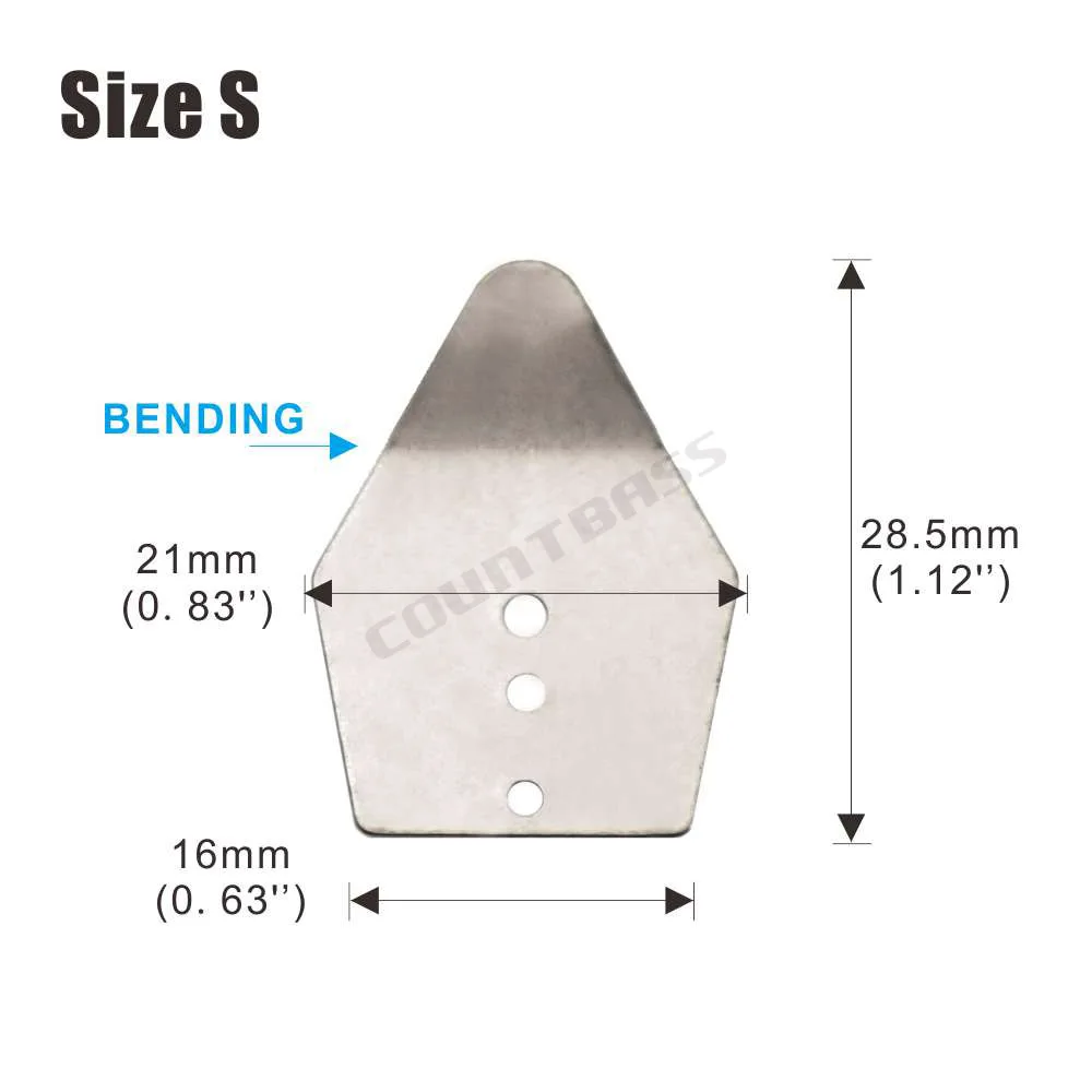 Bob4Bass Bent Coffin Blades 10 in a pack w//Split ring /& Duo Snap SHB