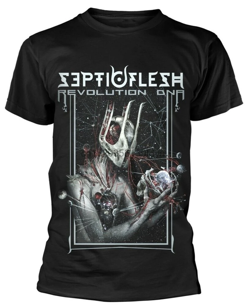 Septic Flesh Revolution ДНК Футболка-новый официальный | Мужская одежда
