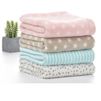 

100*80cm Baby Blankets Newborn Cartoon Soft Comfortable Blanket Coral Fleece Manta Bebe Swaddle Wrap Bedding Set