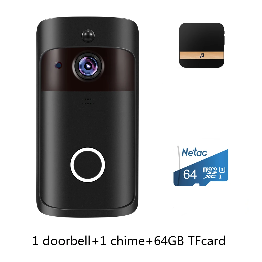 Option 6 1080P HD Смарт видео домофон Интерком беспроводная камера Wi-Fi для дверного звонка ночного видения ИК-Сигнализация Дверной звонок с изображением колокольчика дверной звонок беспроводная камера безопасности - Цвет: Option 6