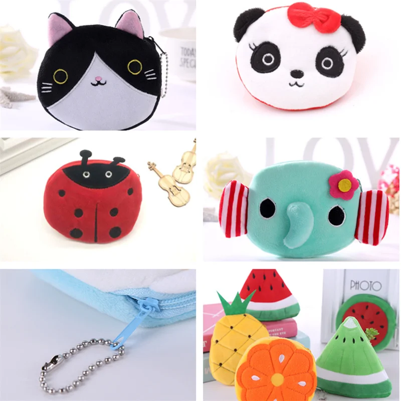 Wallet Pouch Coin-Bag Multi-Designs Plush Small Girls Mini Case Gift 8-11CM Lady