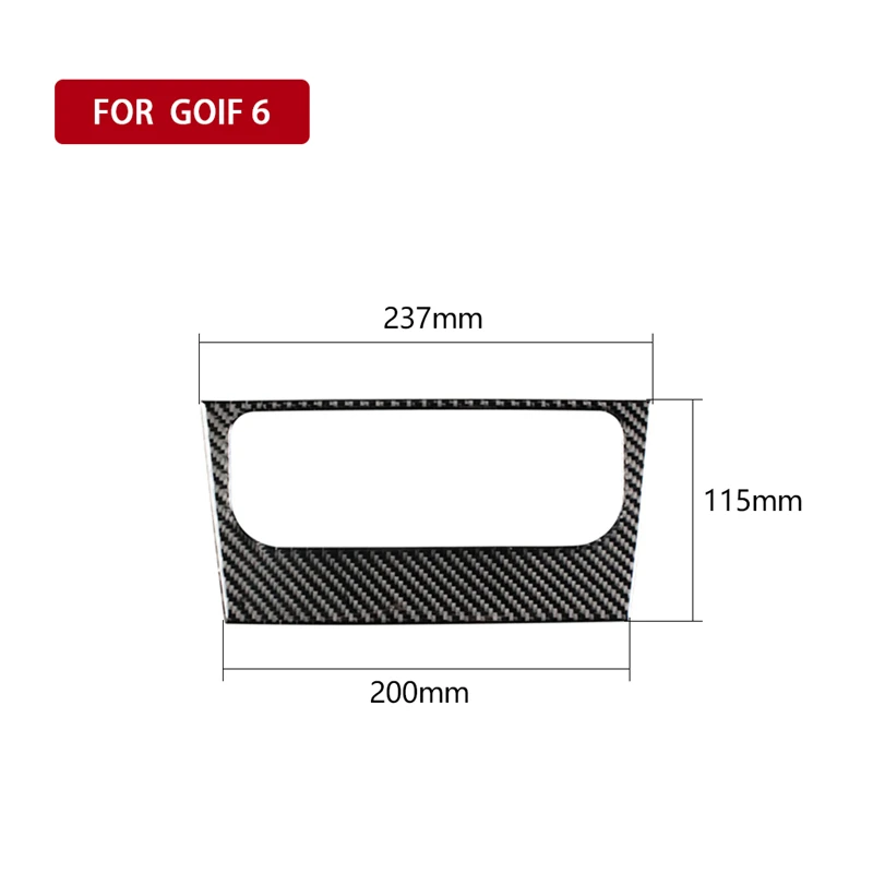 Черный Для VW golf6 gti R MK6 2008-2012 Автомобильная наклейка из углеродного волокна для салона автомобиля, панель кондиционера, Накладка для автомобиля, Стильные наклейки - Название цвета: Черный