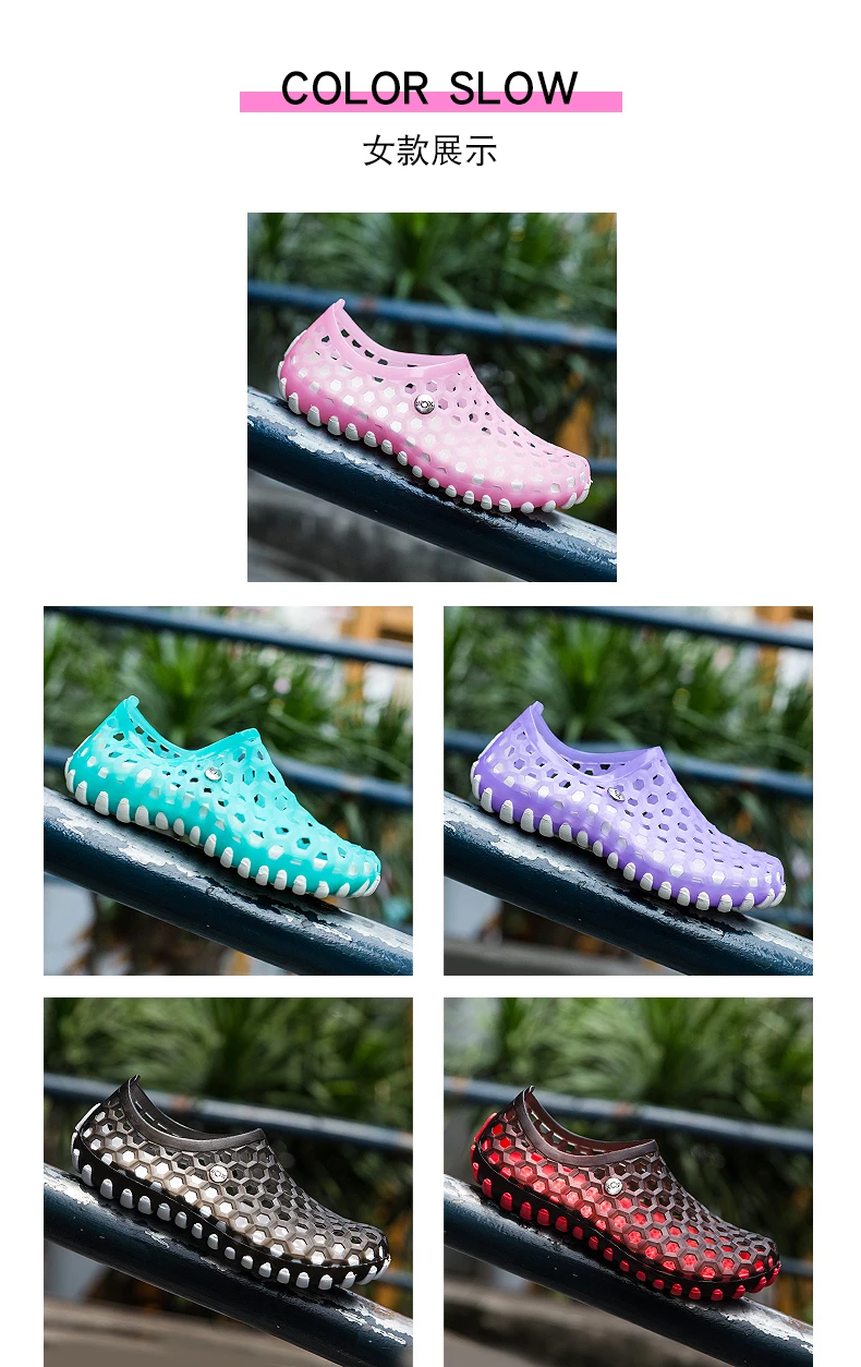 New Summer Fashion Sneakers Men Shoes Outdoor Slippers Fashion Beach Sandals Jelly Breathable Flip Flops Hollow Casual Footwear