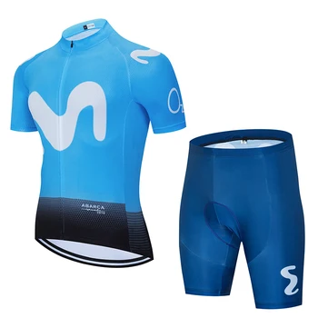 

2020 Movistaring team short sleeve cycling Jersey suit bib roa cycling bicycle suit MTB bicycle Jersey uniform man clothing