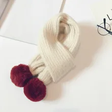 Осенне-зимний вязаный детский шарф, модный однотонный шарф в Корейском стиле для мальчиков и девочек 25