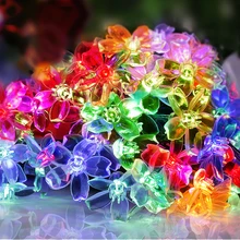 Fairy Lights Cherry 50/100 LED String Lights Christmas Garland Indoor Bedroom Home Wedding New Year Decoration Battery Powered
