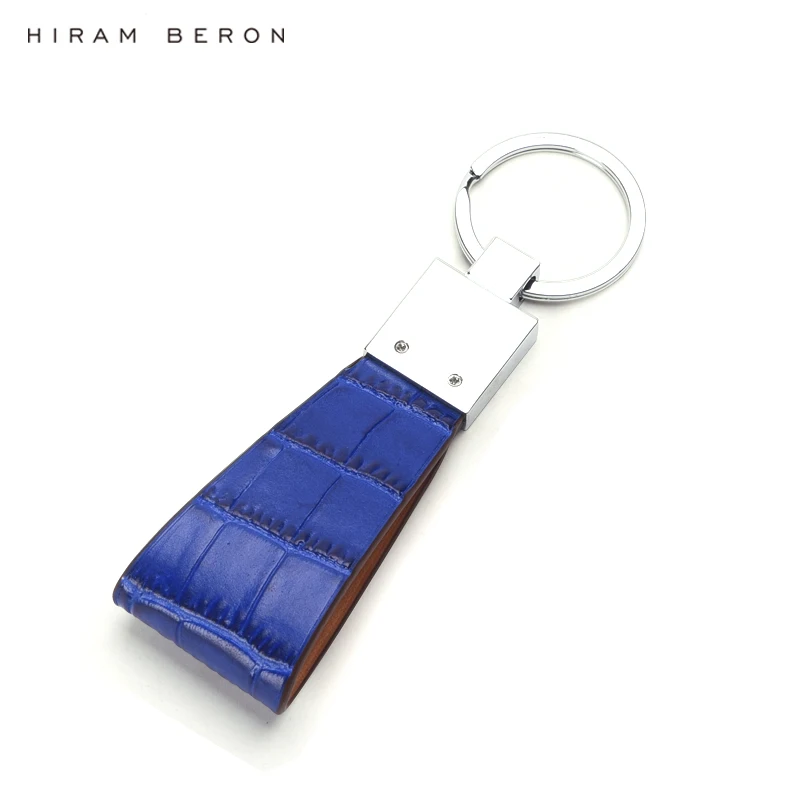 Hiram Beron синий кожаный держатель для ключей keying croco шаблон роскошный продукт подарок Прямая поставка