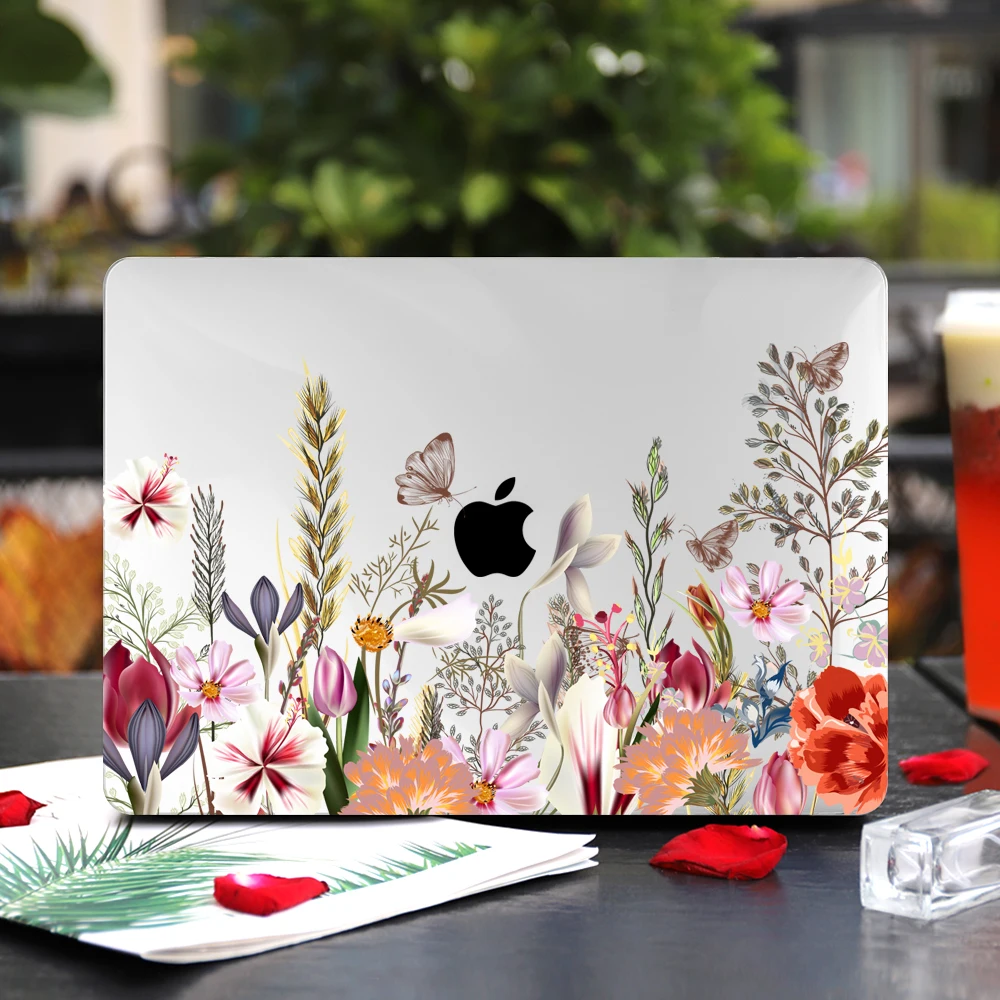 Пластиковый чехол с принтом зеленых листьев для Macbook Air 11 12 13 A1932 2020 Pro A2251 A2289 15 16 Touch