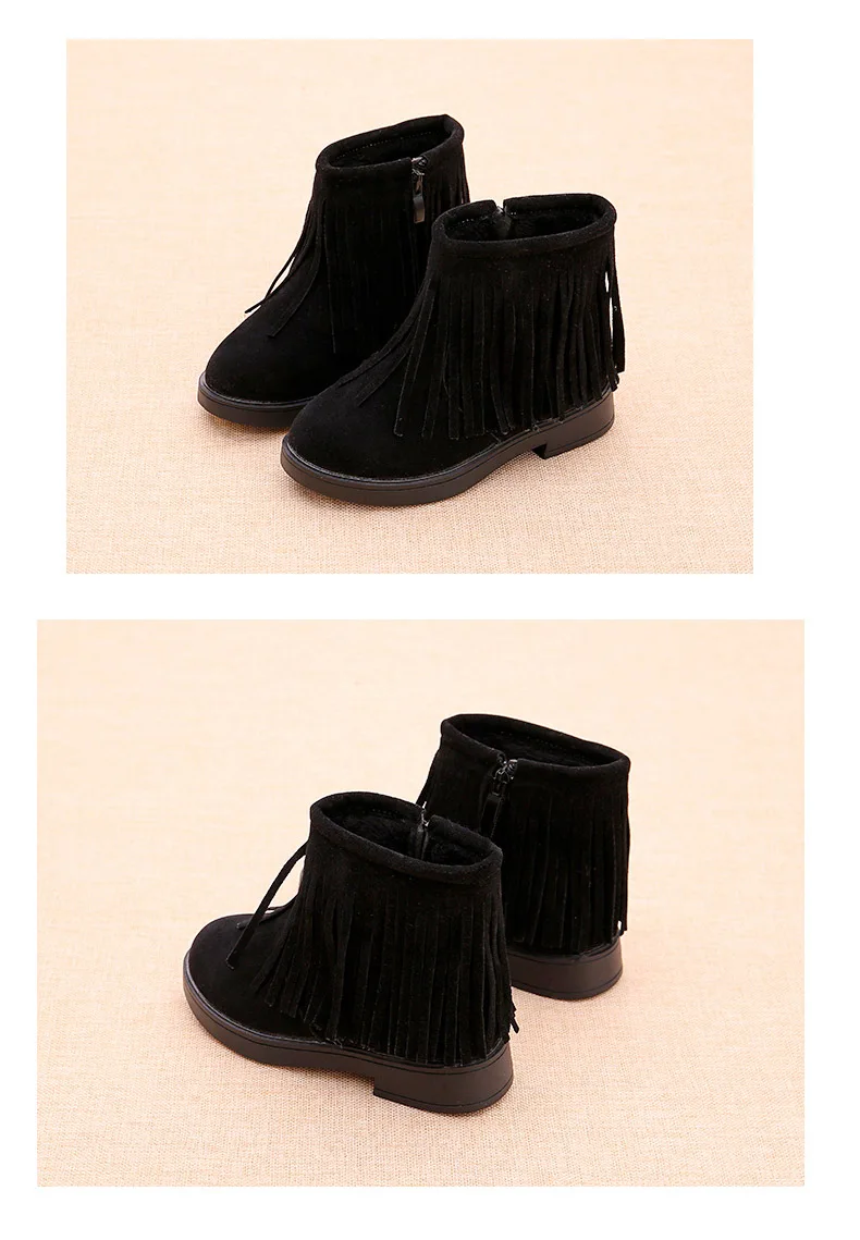 New Kids Winter Fringe Tassel Boots casual shoes kids boys winter Boot for girls shoes for boys girl children casual sneakers