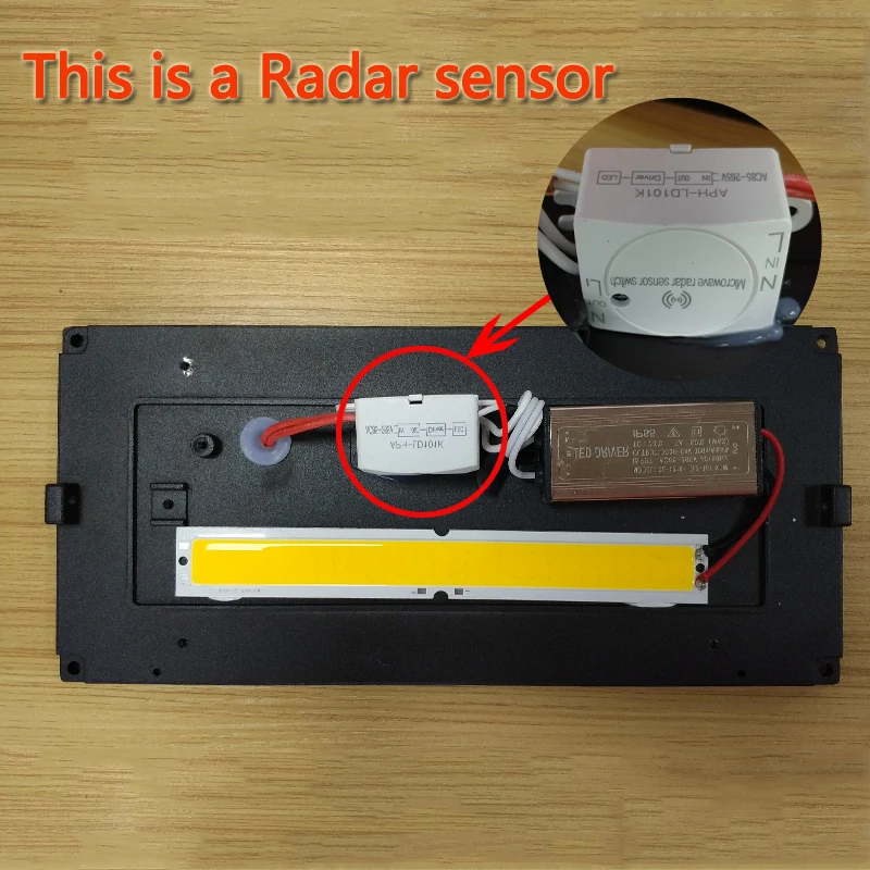 Comprar 18W LED luz de pared impermeable IP66 Luz de pórtico moderno LED lámpara de pared Radar Sensor de movimiento patio jardín luz al aire libre ZBW0001