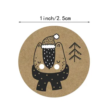 Christmas Day Animal Stickers 500 Piece Roll 4