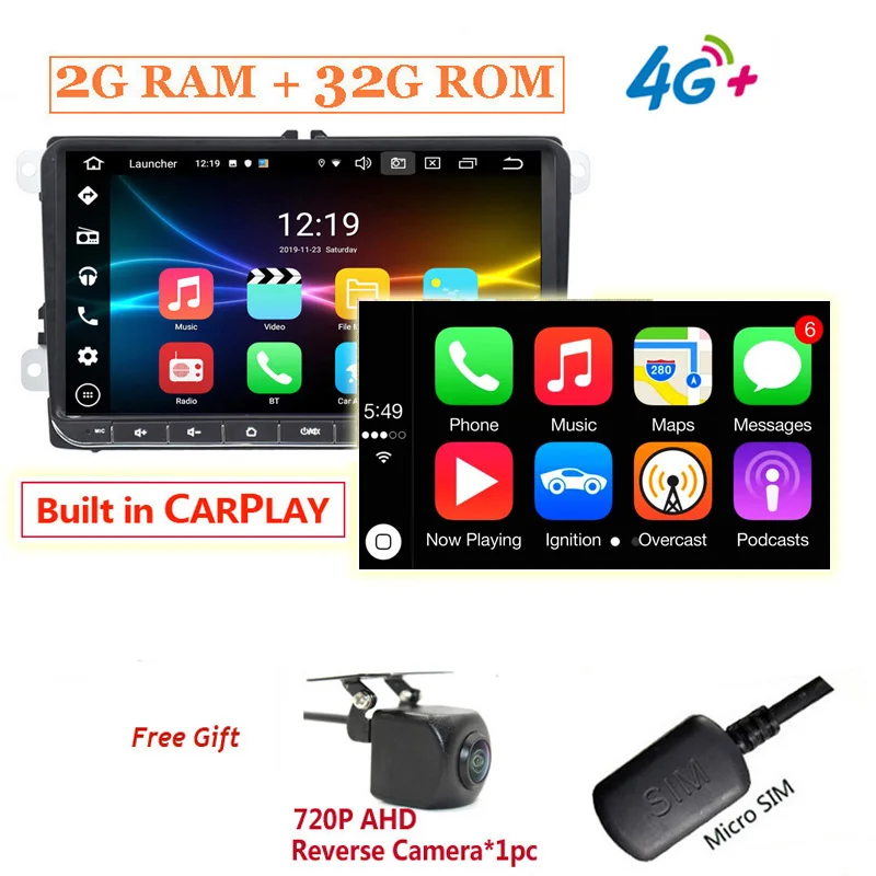 SilverStrong ips 9 дюймов Android9.0 4G Мобильный DVR GPS Радио Навигация для Golf6/Golf5/поло/PASSAT CC/Touran