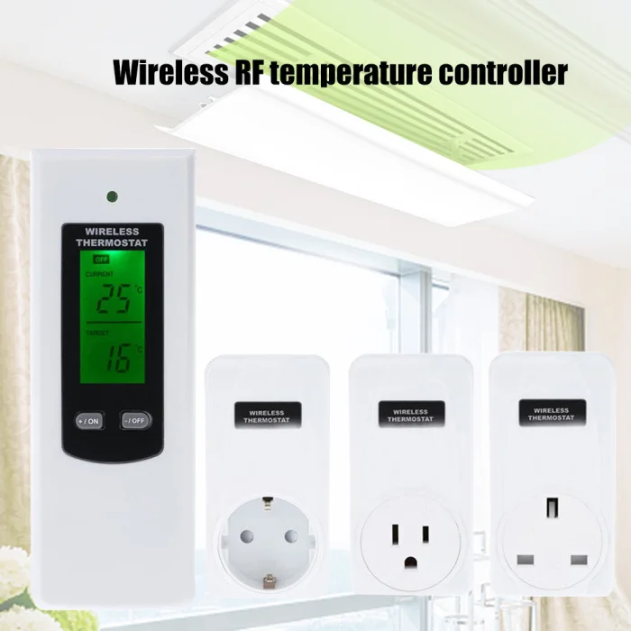 Беспроводной термостат RF Plug цифровой инфракрасный датчик температуры нагрева контроллер TN99