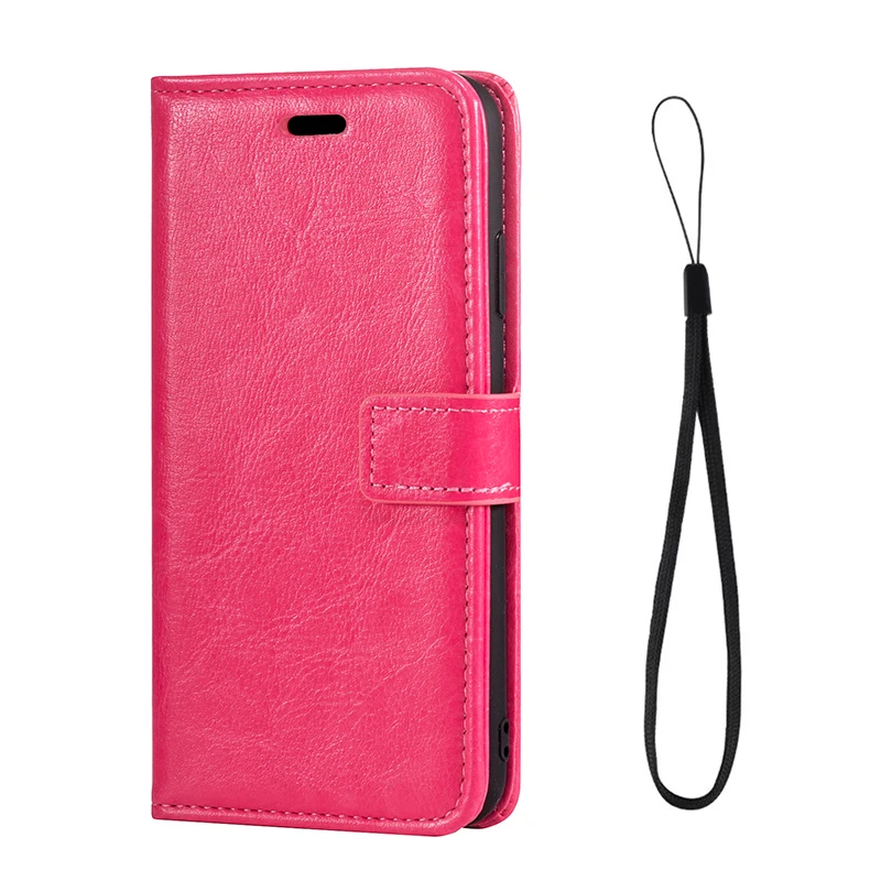 Rose red PU Leather Flip Case For Blackview BV6800 Pro Card Holder Silicone Case Wallet Cover For Blackview BV6800 Pro Business Case - Цвет: Rose red