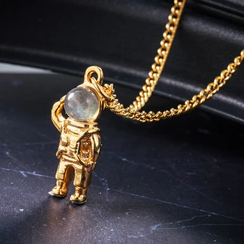 

spaceman necklaces mens stainless steel chain sports mens pendant male accessories gold chain necklace fashion jewelry for neck