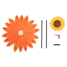 Большой двойной слой ветряная мельница в виде подсолнечника ветер Спиннер дети игрушки дворовый садовый декор 72XF