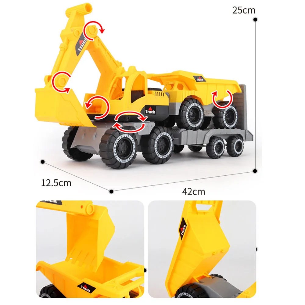 Негабаритный детский игрушечный экскаватор, модель трактора, самосвал, модель автомобиля, мини-подарок для мальчика