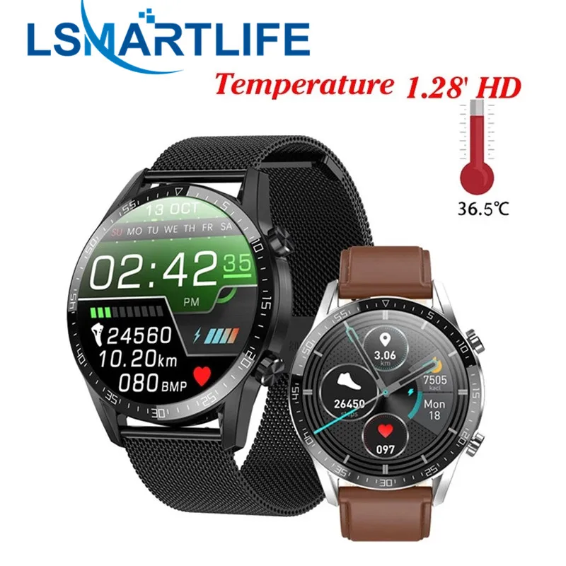 Photo Product T03 Smart Watch Men 24 Hours Continuous Temperature Monitor IP68 ECG PPG BP Heart Rate Fitness Tracker Sports Smartwatch