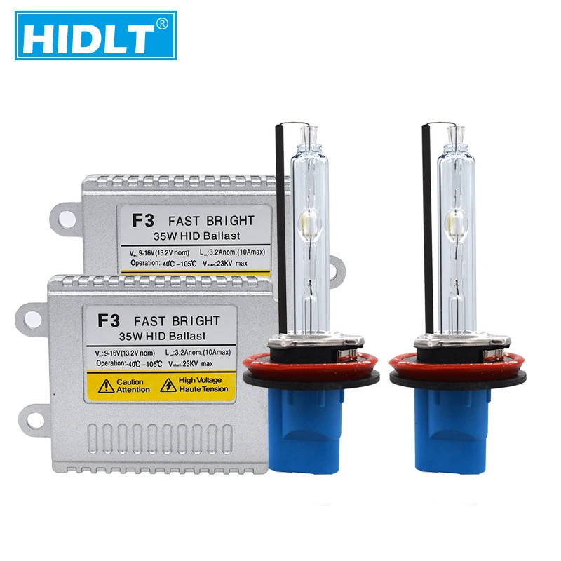 HIDLT 35W 3800LM 5500K White H1 H3 H7 H9 H11 D2H HID Xenon Bulb Kit 12V Fast Start Slim Electronic Digital Ballast Car Styling