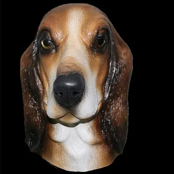

Funny Animal Cosplay Rubber Latex Hound Dog Mask for AduHot Selling high quality Animal Latex Pug Dog Mask for Halloween Cosplay