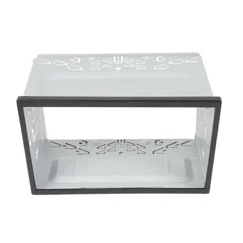 

2 Din Iron Plastic Install Dash Bezel Panel Mount Frame Refit Fixed Universal Type Practical for Car Stereo Player
