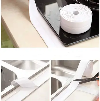 Tape Caulk Strip Waterproof Flexible Self Adhesive Sealing Tape for Kitchen Bathroom Tub Shower Floor Wall Edge Protector