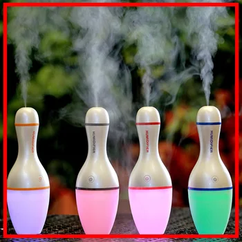 

Bowling Look Ultrasonic Air Humidifier with Light USB Humidifier Car Aroma Diffuser for Car Home Office Christmas Present