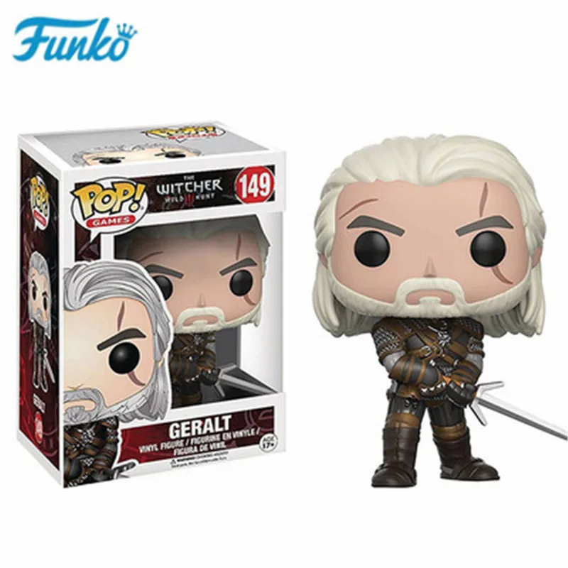 Funko pop Ведьмак эредин Цири гералт из программного обеспечения 3 Фильм Винил экшн и игрушка Фигурки Коллекционная модель игрушки для детей - Цвет: wicher 149 with box