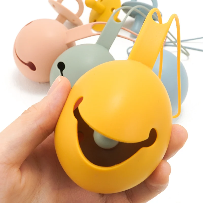 Safe Silicone Easy to Clean Soother Dishwasher Container Box Handy Pacifier Pocket Solid Travel Storage Pacifier Holder