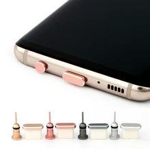 Typ C telefon wtyczka pyłu zestaw Port USB typu C i 3 5mm gniazdo słuchawkowe wtyczka do Samsung Galaxy S8 S9 Plus dla Huawei P10 P20 lite tanie tanio LMDAOO CN (pochodzenie) Port ładowania Dla Typu C