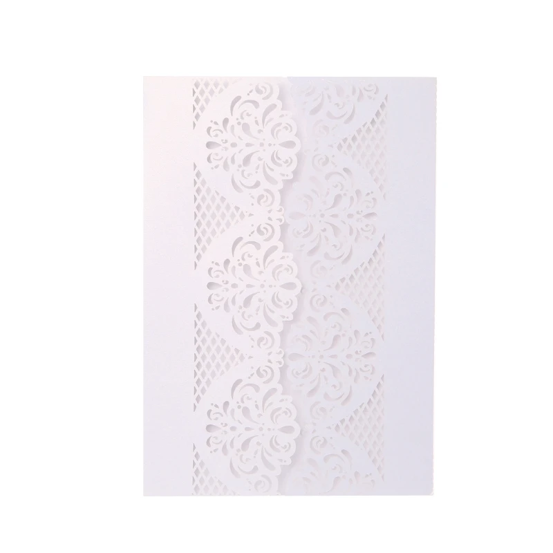  10Pcs Wedding Invitation Cards Kits With Envelopes Seals Personalized Printing D08D - 4000357781922