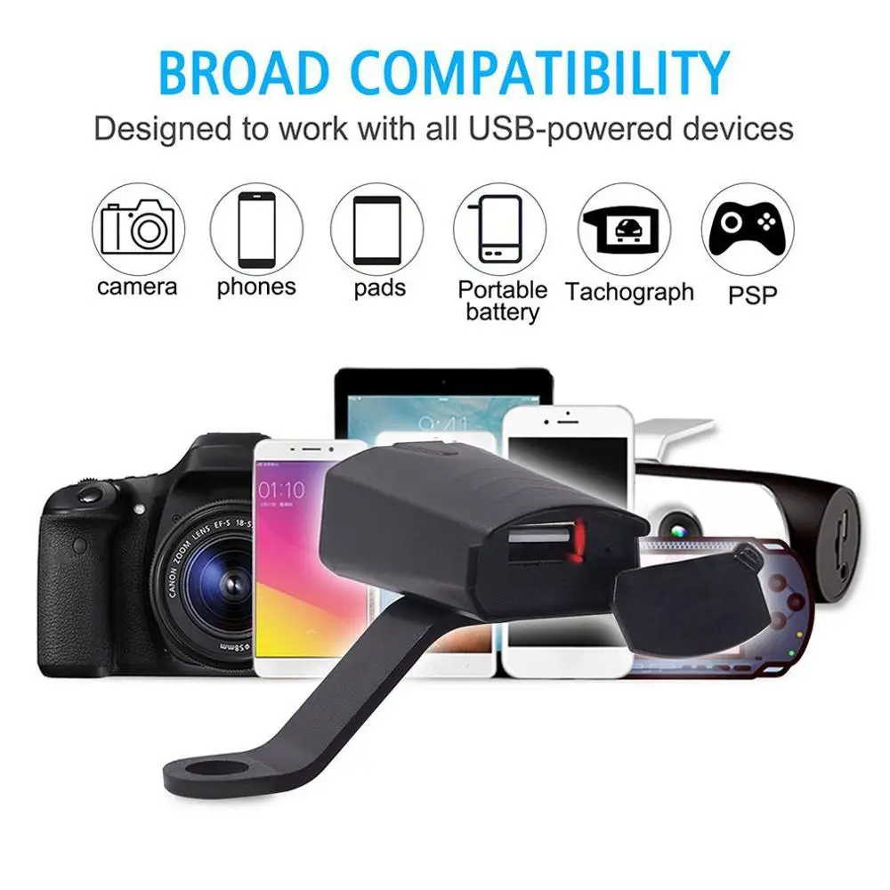 

Motorcycle Mobile Phone Charger Single Usb12V Waterproof Car Charger Rearview Mirror Modification Accessories