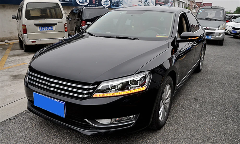 Пара для VW Passat светодиодный фары 2011- Passat HID фары биксеноновые фары противотуманные дневные ходовые огни динамический поворот