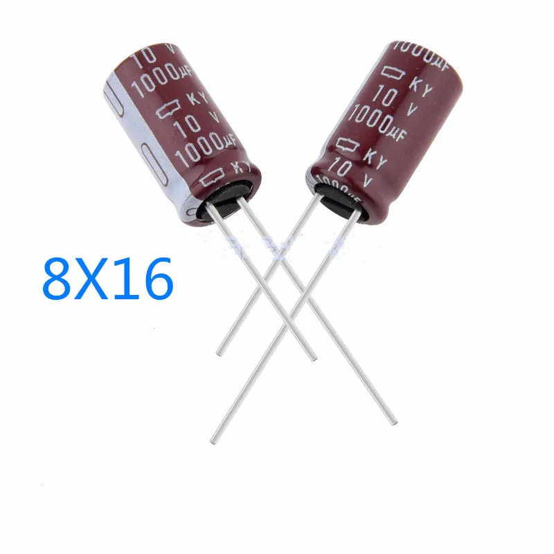 

Высокочастотный низкоомный электролитический конденсатор 10V1000UF 8X16mm 100 мкФ 10v 1000 шт./лот