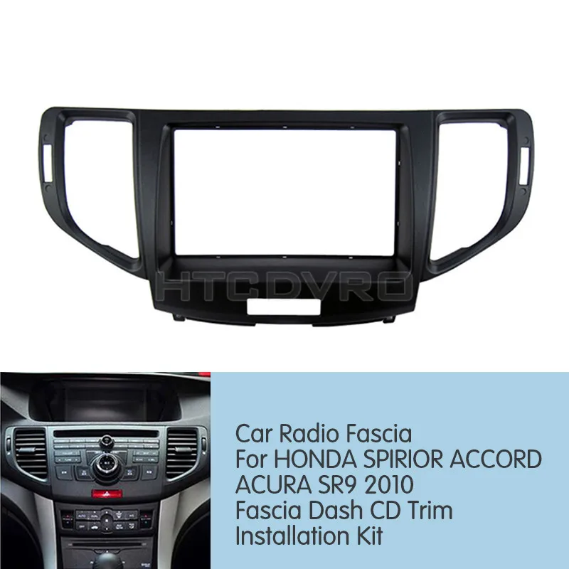 YMODVHT 2din Car Radio Fascia for Honda Spirior/Europe Accord/ACURA SR9 2010 Stereo Panel Dash Mount Trim Installation Kit Frame |