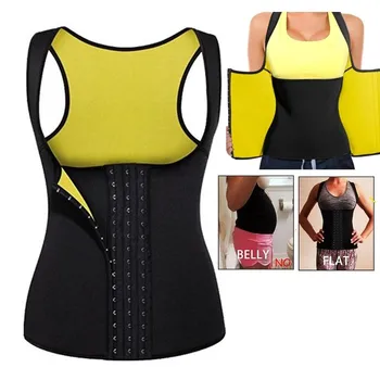 

New Women Shapewear Weight Loss Neoprene Sauna Sweat Waist Trainer Corset Tank Top Vest Sport Workout Slimming Body Shaper S-6XL